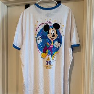 Disney Mickey Mouse 70th Anniversary adult T-Shirt - White & Blue